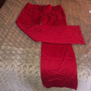 Red Wide Leg Pants